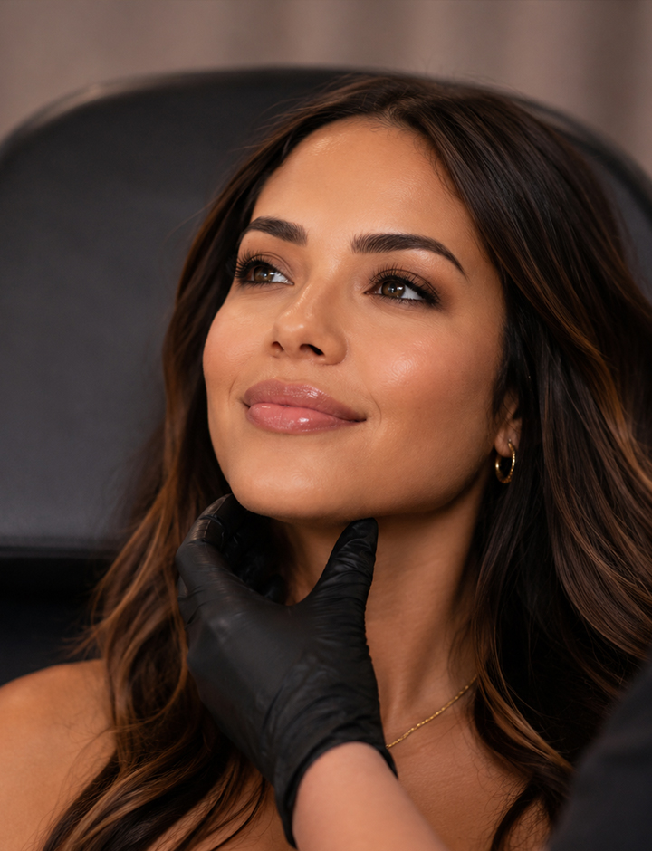 facial balancing with fillers the body bar medical spa female model consultation inland empire