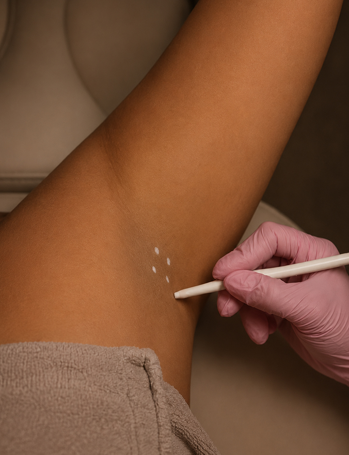 Barbie tox treatment that does toxins on the trap muscles for females and males by the body bar corona ca