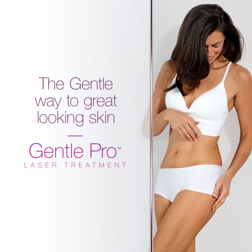 gentlemax pro plus image of women looking at hairless body with laser hair removal