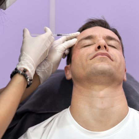 Relaxed,Patient,Getting,A,Botox,Injection,For,Facial,Rejuvenation,Treatment